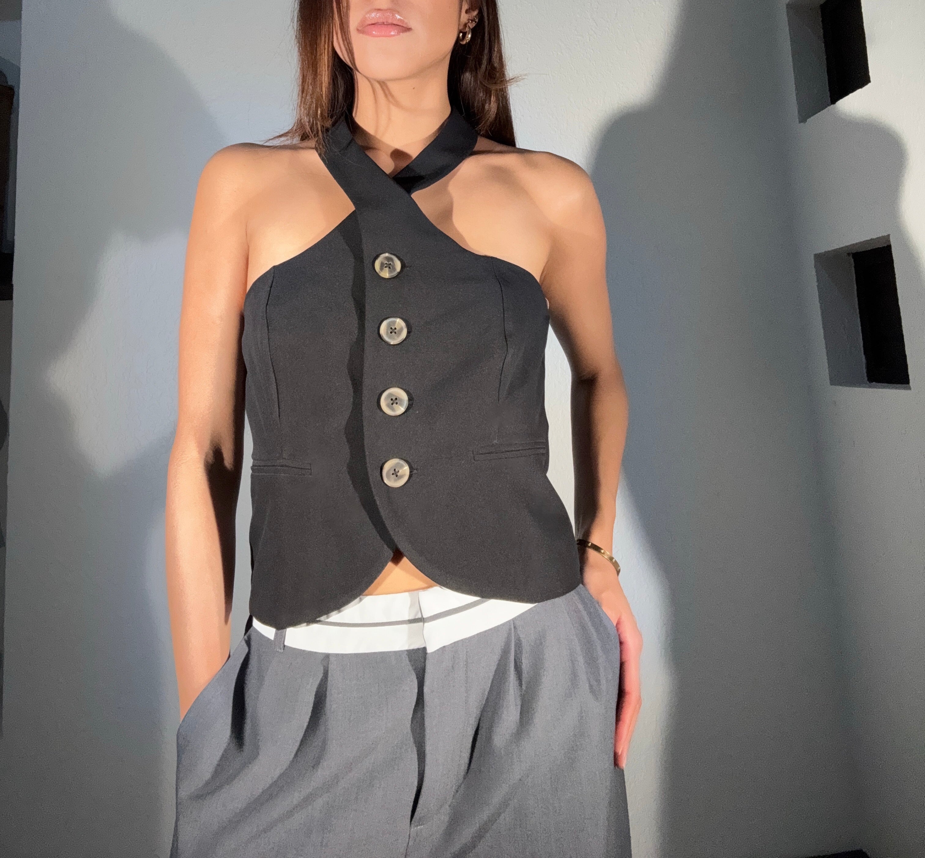 TOP CHALECO CRUZADO