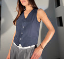 TOP CHALECO CON PINZAS