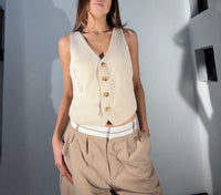 TOP CHALECO DE LINO