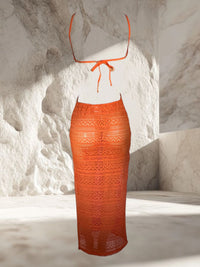 VESTIDO DE RED TRANSPARENCIA PLAYERO