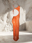 VESTIDO DE RED TRANSPARENCIA PLAYERO